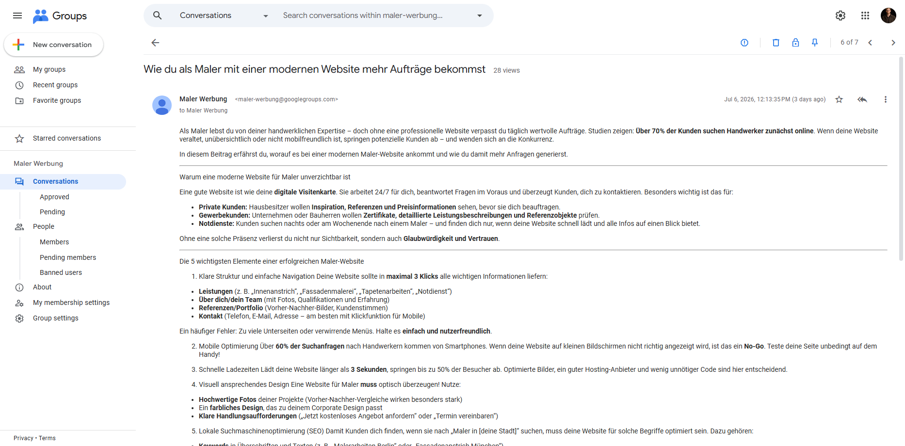 Online-Präsenz für Maler: Mit Ihrer Website punkten